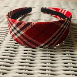 Red and Black Plaid Headband